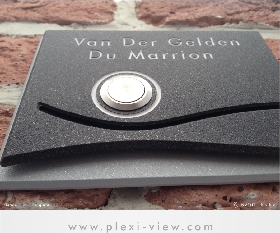 Doorbell with nameplate ANTI GRAFFITI  WAVE